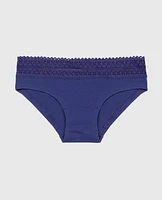 Hipster Panty with Lace Trim Dusk Blue