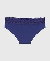 Hipster Panty with Lace Trim Dusk Blue