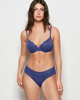 Hipster Panty with Lace Trim Dusk Blue