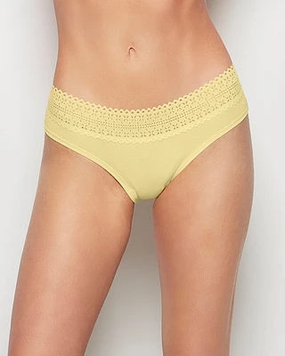 Hipster Panty with Lace Trim Mellow Yellow