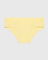 Hipster Panty with Lace Trim Mellow Yellow