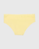 Hipster Panty with Lace Trim Mellow Yellow