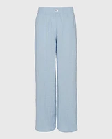 Textured Pajama Pants Subdued Blue