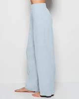 Textured Pajama Pants Subdued Blue