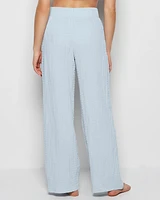 Textured Pajama Pants Subdued Blue