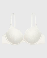 Up 2 Cup Lace Push Bra Ivory