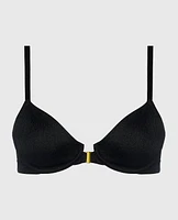 Unlined Demi Bra Tuxedo Black