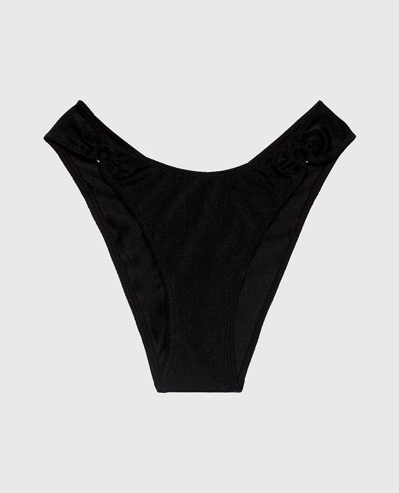Culotte Cheeky à jambe échancrée smoking noir