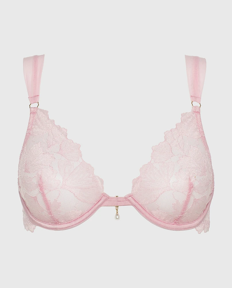 Unlined Lace Bra Iced Lilac