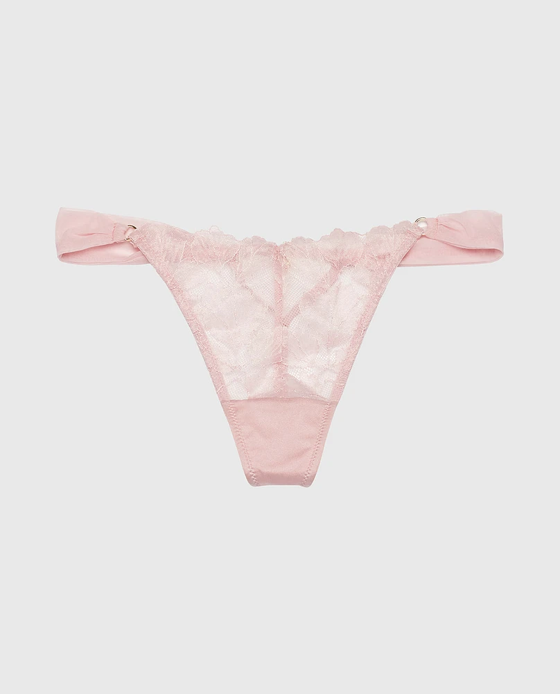 Minislip à jambe échancrée lilas discret