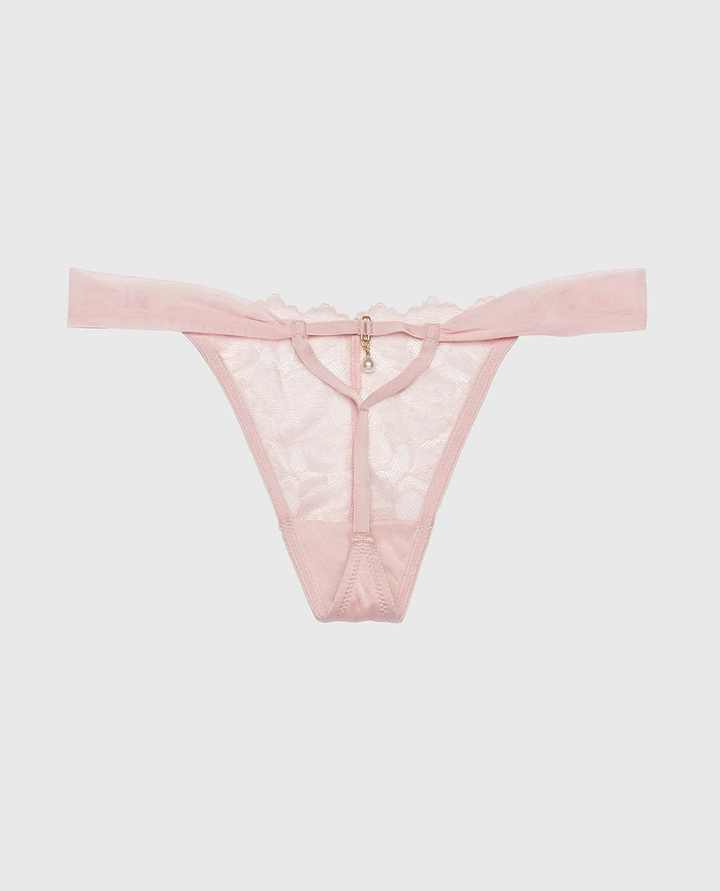 Minislip à jambe échancrée lilas discret