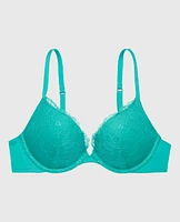Lace Push Up Bra Beach Teal