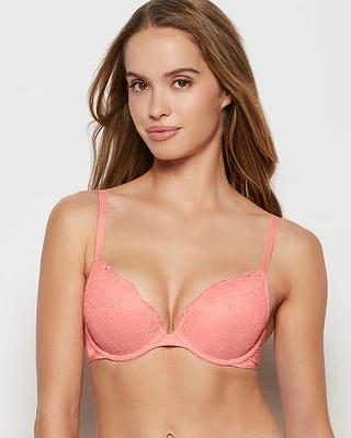 Lace Push Up Bra Peach Fizz