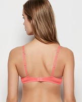 Soutien-gorge pigeonnant en dentelle pêche pétillante