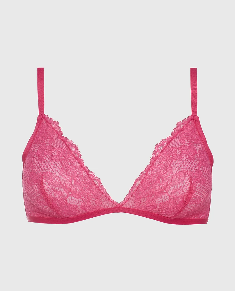 Lace Bralette Raspberry Rose