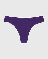 Cotton Thong Panty Petunia Purple