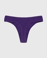 Cotton Thong Panty Petunia Purple