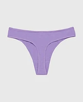 Cotton Thong Panty Paisley Purple