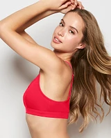 Cotton Scoop Bralette Tart Berry