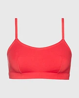 Cotton Scoop Bralette Tart Berry