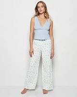 Textured Pajama Tank Subdued Blue