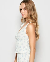 Textured Pajama Tank She Sells Sea Shells