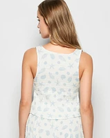 Textured Pajama Tank She Sells Sea Shells