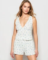 Textured Pajama Tank She Sells Sea Shells