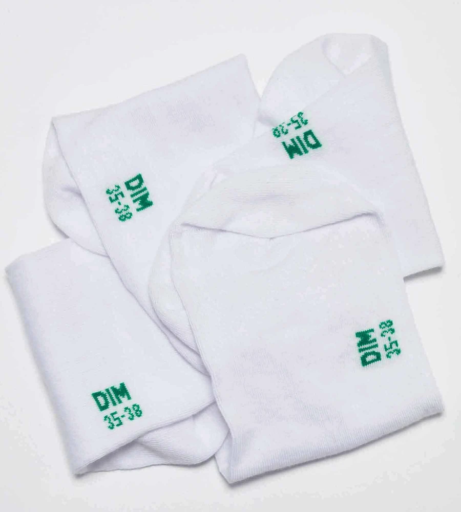 Pack of 2 Cotton Ankle Socks White