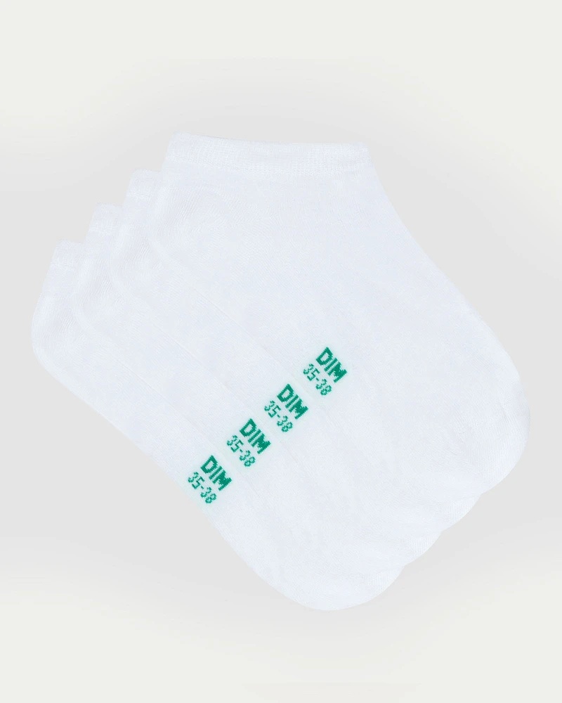 Pack of 2 Cotton Ankle Socks White
