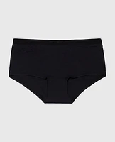 Boyshort Panty with Vanishing Trim Tuxedo Black
