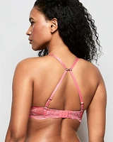 Push Up Bra with Lace Wing Romantic Pink