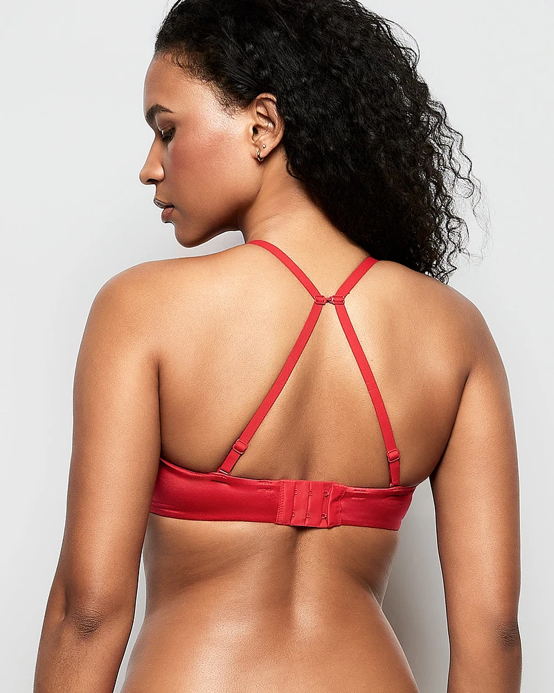 Soutien-gorge pigeonnant confortable rouge cosmo