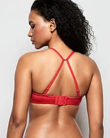 Soutien-gorge pigeonnant confortable rouge cosmo