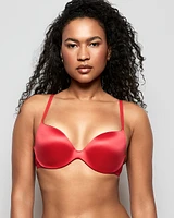 Soutien-gorge pigeonnant confortable rouge cosmo