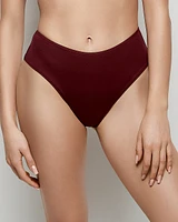 Ultrasoft High Leg Thong Panty Red Wine