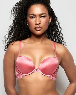 Push Up Bra with Lace Wing Romantic Pink