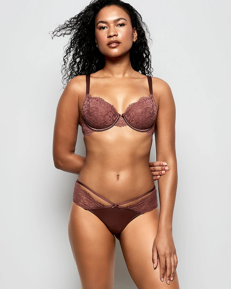 Lace Cheeky Panty Dusty Cedar