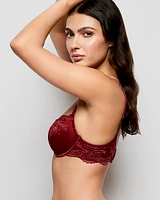 Allover Lace Lightly Lined Balconette Bra Opulent Red
