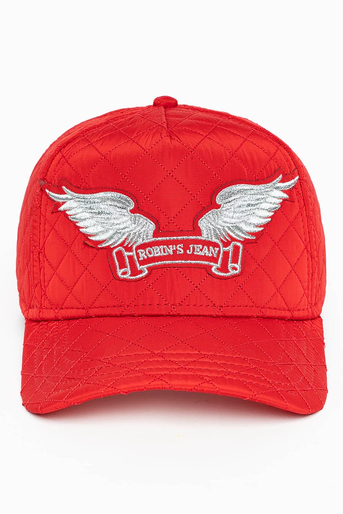 ROBINS QUILTED CAP IN RED