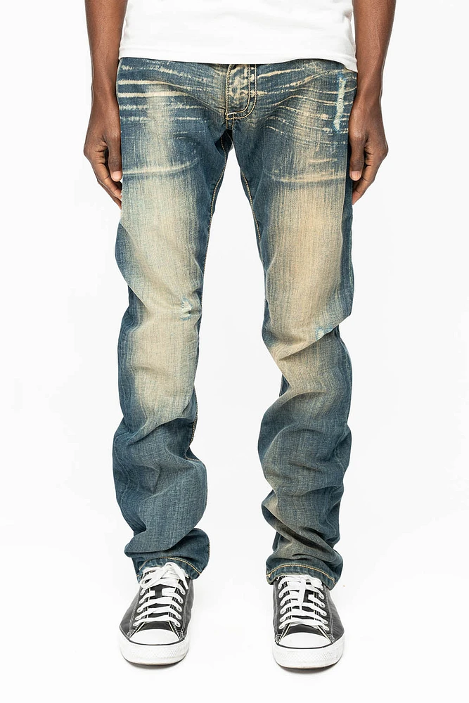 CLASSIC 5 POCKET STRAIGHT LEG JEANS BLUE VENICE WASH