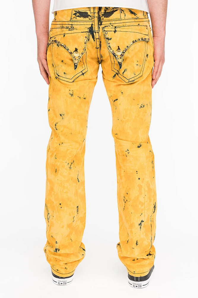 CLASSIC LONG FLAP ASTRO YELLOW WITH MIXED CRYSTALS