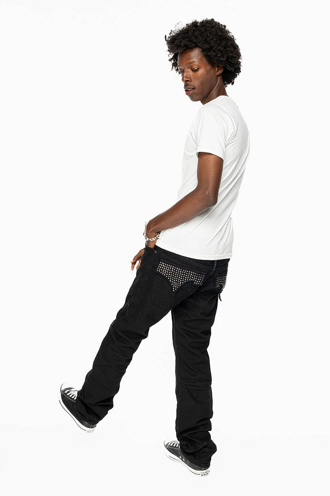 ROBIN'S LIMITED EDITION JEANS BLACK WASH WITH DIAMOND CRYSTALS