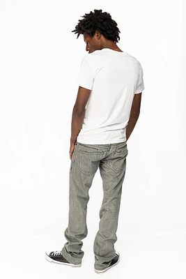 MENS STRAIGHT CUT JEANS WITH CRYSTALS AND STUDS FUTURE WASH