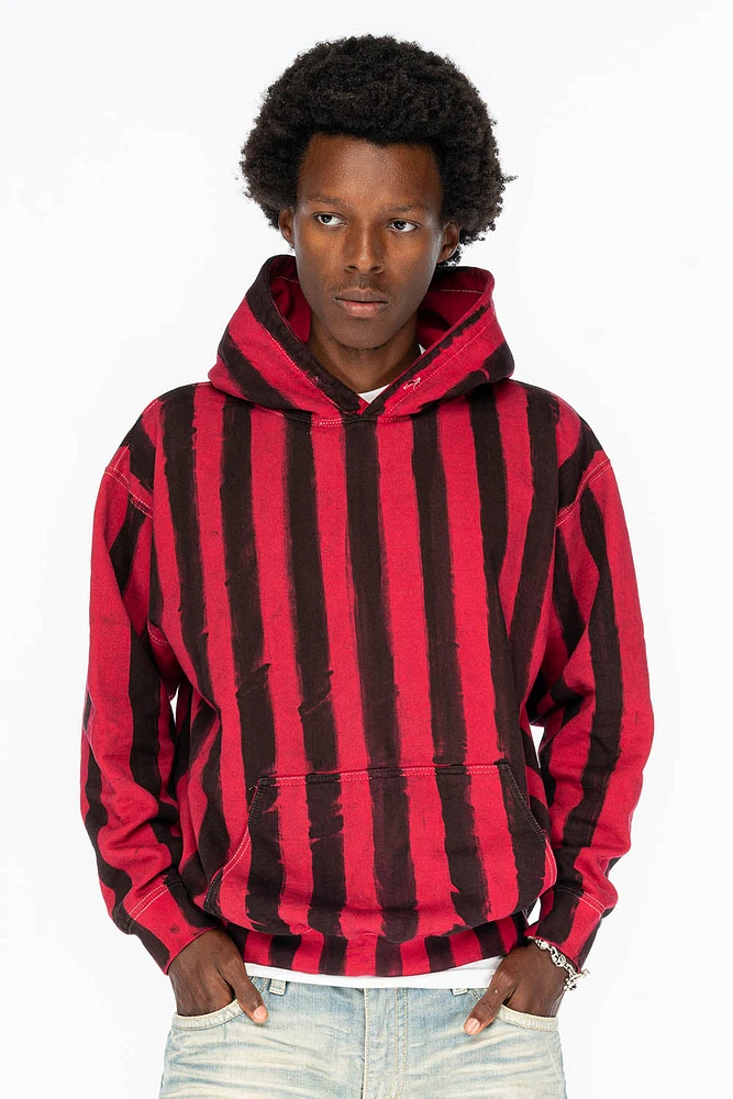PRISONER BLACK/RED PULLOVER HOODIE WITH Gold Wing