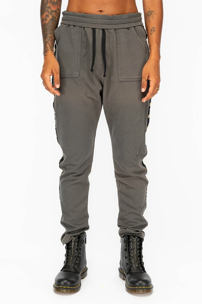 WOMENS JOGGING PANTS GREY CHARCOAL