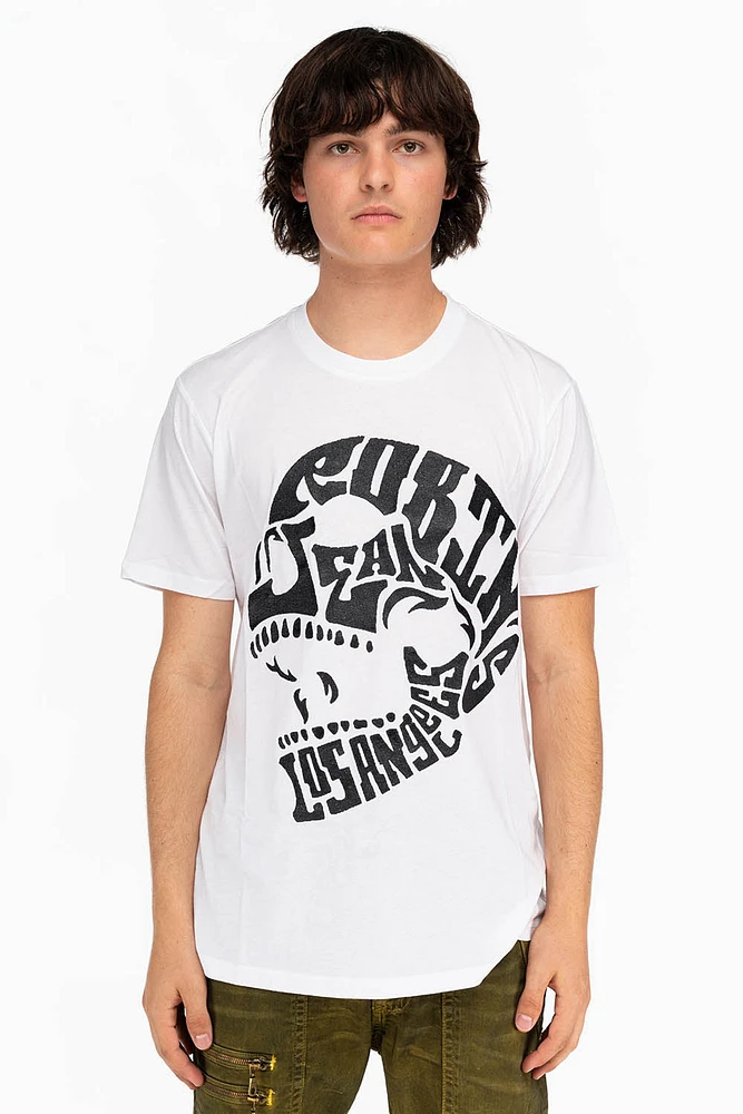 L.A. BLACK SKULL TEE WHITE