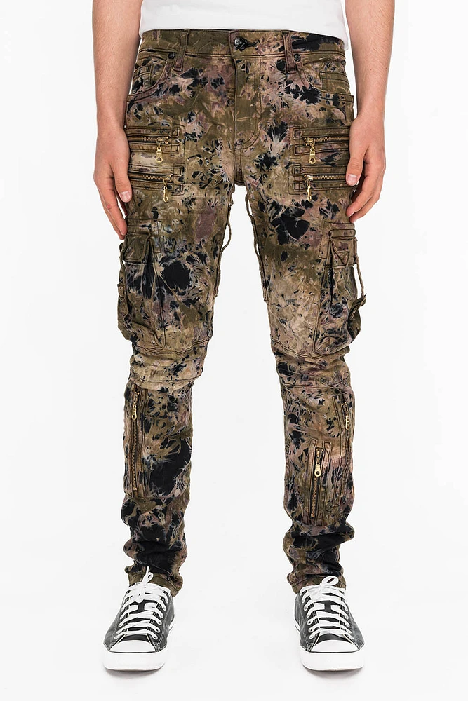 MEN'S MILITARY STYLE CARGO JEANS BRAZILIAN TIE DYE