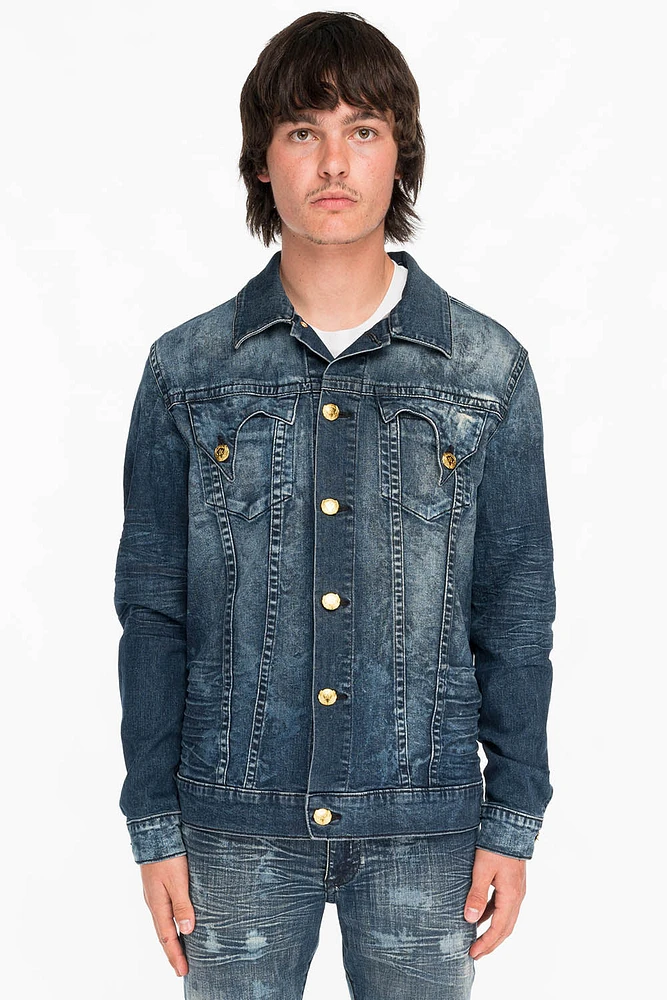 MENS DENIM WESTERN STYLE KILLER FLAP JACKET JAPAN MEDIUM