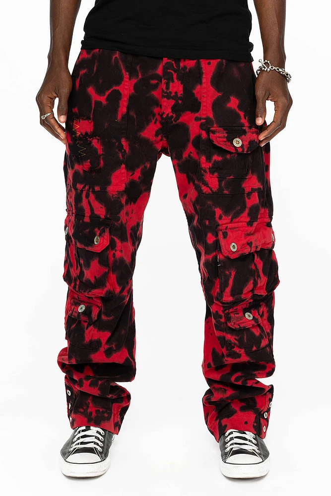 ORIGINAL ROBIN’S JEAN CALL OF DUTY CARGO PANTS BLACK/RED SPECIALTY WASH